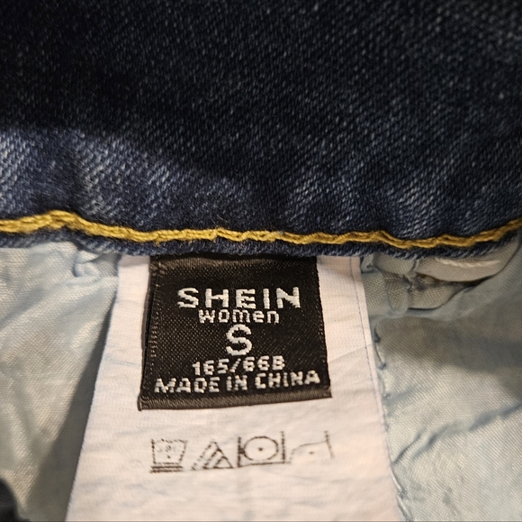 SHEIN High Rise Blue Jeans for Women - Picture 4 of 5